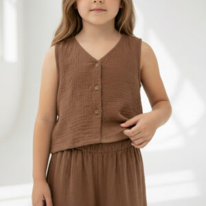 Kız Çocuk Müslin Yelek