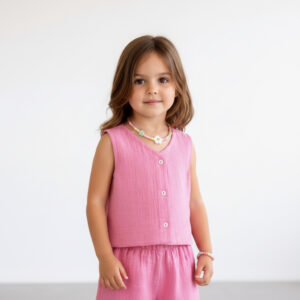 Kız Çocuk Müslin Yelek