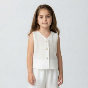 Kız Çocuk Müslin Yelek