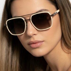 Hexa Vintage Krem Güneş Gözlüğü