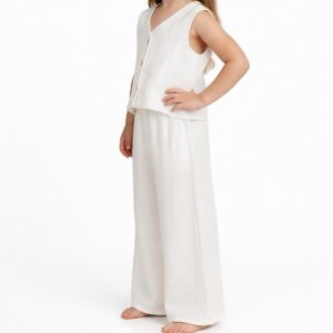 Kız Çocuk Müslin Palazzo Pantolon