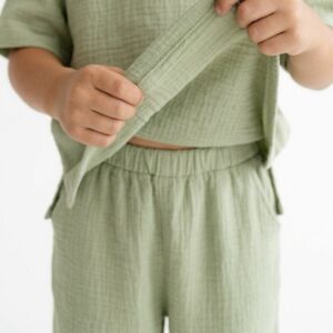 Erkek Çocuk Müslin Dar Paça Pantolon