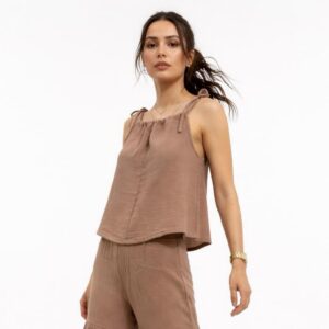 Kadın İp Askılı Müslin Bluz