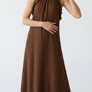 Müslin Pileli Yazlık Kadın Elbise