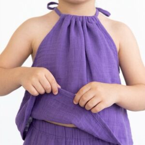 Kız Çocuk İp Askılı Müslin Bluz