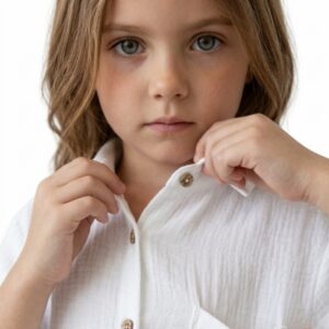 Kız/ Erkek Çocuk Salaş Müslin  Gömlek