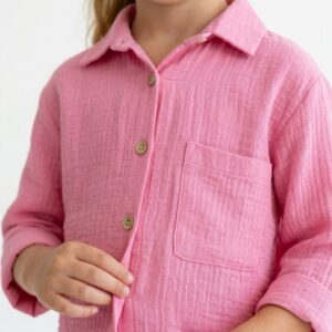 Kız/ Erkek Çocuk Salaş Müslin  Gömlek