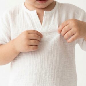 Erkek Çocuk V Yaka Müslin Tişört