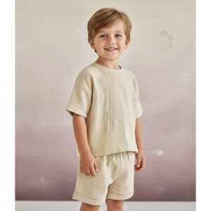 Erkek Çocuk Müslin Tişört & Şort Takımı