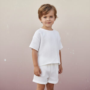 Erkek Çocuk Müslin Tişört & Şort Takımı