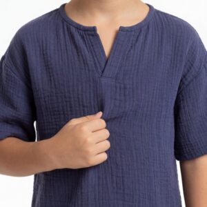 Erkek Çocuk V Yaka Müslin Tişört