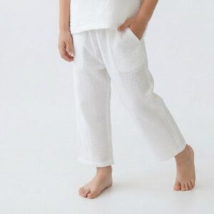 Erkek Çocuk Müslin Dar Paça Pantolon