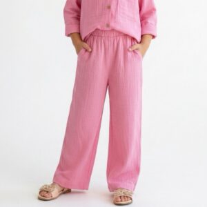 Kız Çocuk Müslin Palazzo Pantolon