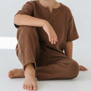 Erkek Çocuk Müslin Dar Paça Pantolon