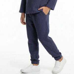 Erkek Çocuk Müslin Dar Paça Pantolon