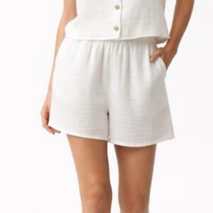 Kadın Cepli Müslin Şort