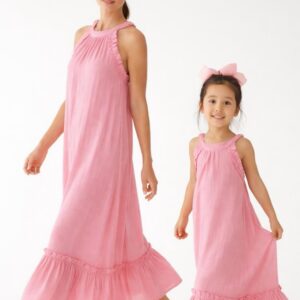 Müslin Pileli Yazlık Kadın Elbise