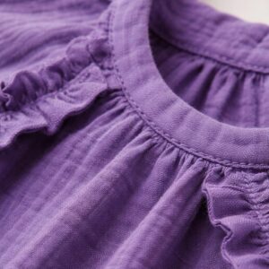 Kız Çocuk Pileli Müslin Elbise