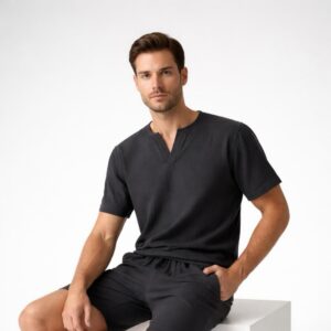 Erkek V Yaka Müslin Tişört