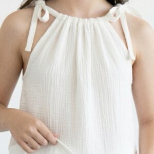 Kız Çocuk İp Askılı Müslin Bluz