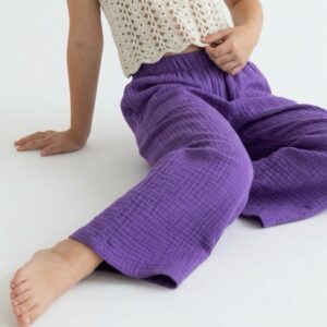 Kız Çocuk Müslin Palazzo Pantolon