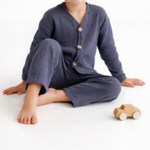 Erkek Çocuk Müslin Dar Paça Pantolon