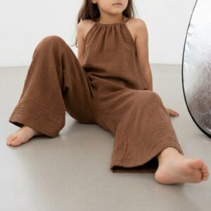 Kız Çocuk Müslin Palazzo Pantolon