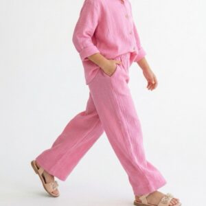 Kız Çocuk Müslin Palazzo Pantolon