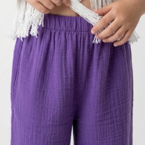 Kız Çocuk Müslin Palazzo Pantolon