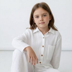 Kız/ Erkek Çocuk Salaş Müslin  Gömlek