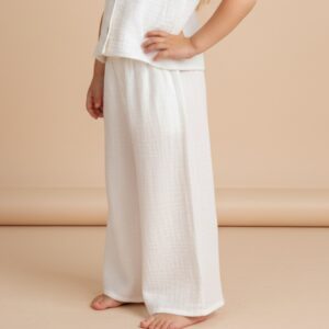 Kız Çocuk Müslin Palazzo Pantolon