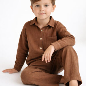 Erkek Çocuk Salaş Gömlek & Dar Paça Pantolon Takımı