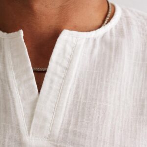 Erkek V Yaka Müslin Tişört