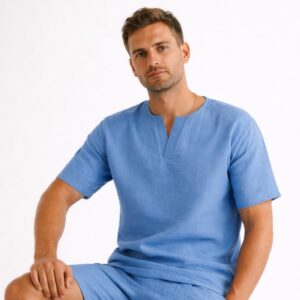 Erkek V Yaka Müslin Tişört