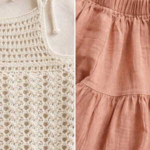 Kadın Dantel Örgü Bluz & Pileli Müslin Pantolon Takımı