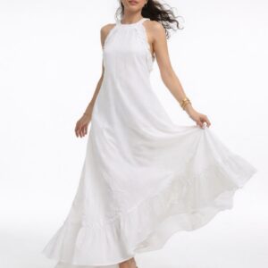 Müslin Pileli Yazlık Kadın Elbise