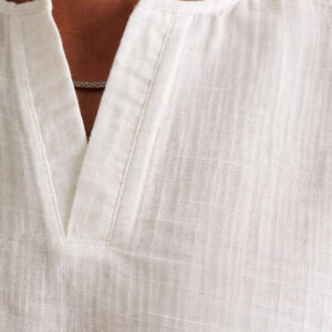 Erkek V Yaka Müslin Tişört & Şort Takımı