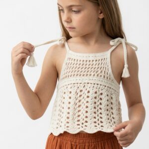 Kız Çocuk Dantel Örgü Bluz