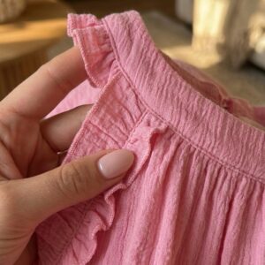 Müslin Pileli Yazlık Kadın Elbise