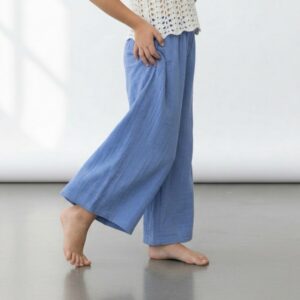 Kız Çocuk Müslin Palazzo Pantolon