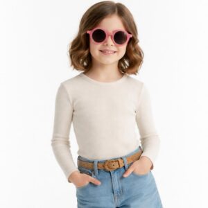 Minimo Yuvarlak Pembe Çocuk Gözlüğü