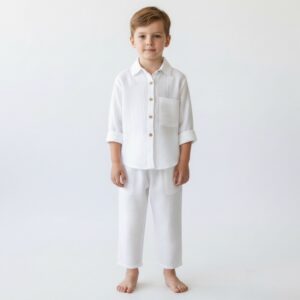 Kız/ Erkek Çocuk Salaş Müslin  Gömlek