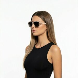 Hexa Vintage Krem Güneş Gözlüğü