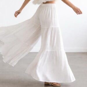 Kadın Pileli Müslin Pantolon