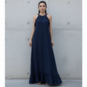 Müslin Pileli Yazlık Kadın Elbise