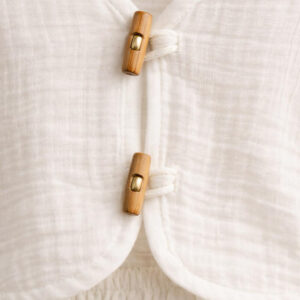 Kız Çocuk Balon Kollu Müslin Gömlek & Pileli Pantolon Takımı