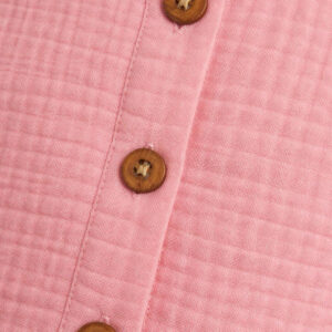 Kız Çocuk Sıfır Kollu Müslin Gömlek & Pileli Pantolon Takımı