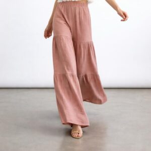 Kadın Pileli Müslin Pantolon