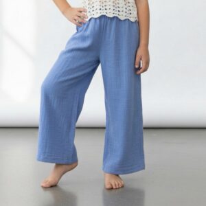 Kız Çocuk Müslin Palazzo Pantolon