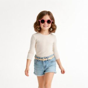 Minimo Yuvarlak Pembe Çocuk Gözlüğü